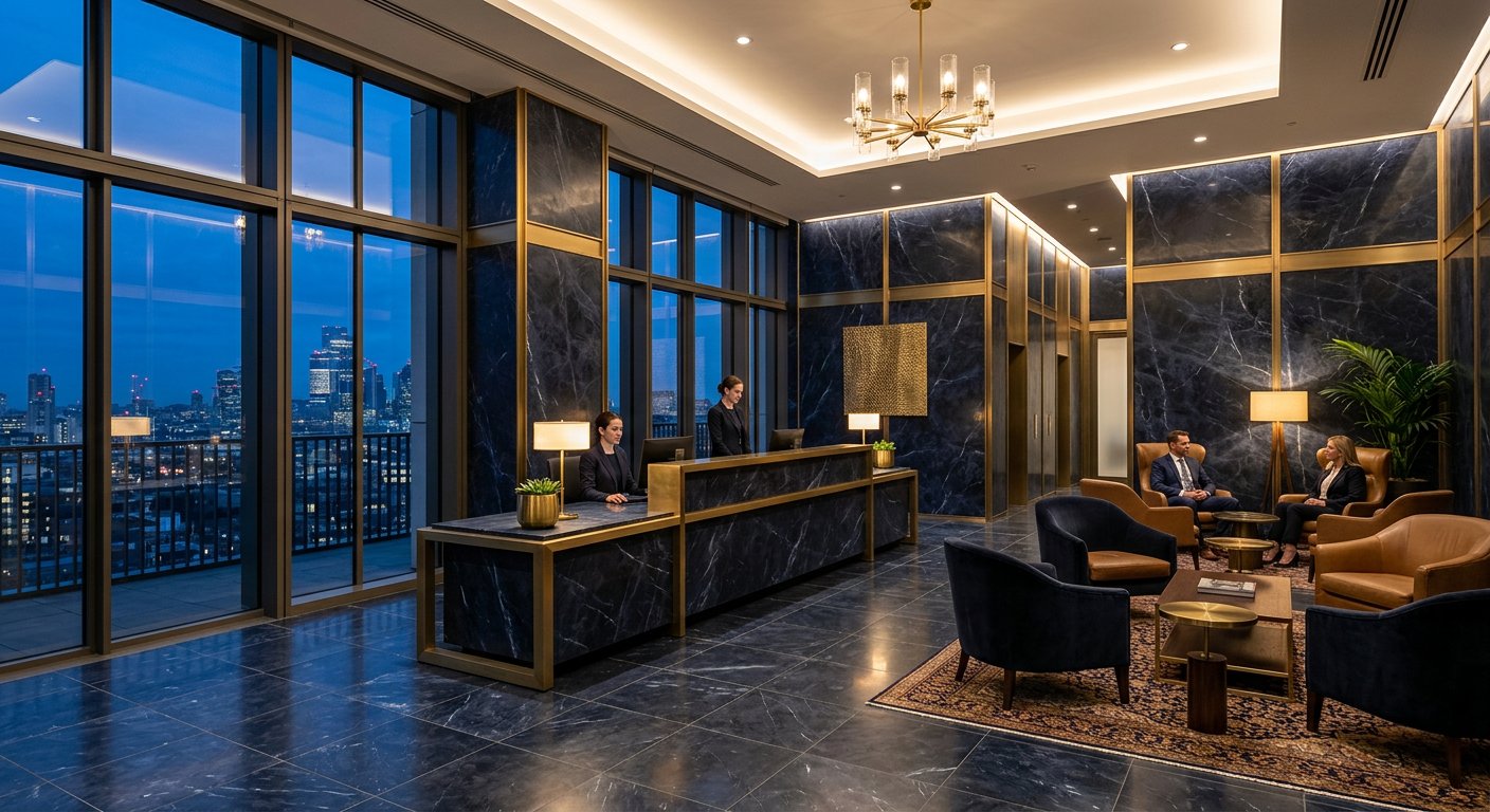 Reception of a wealth office